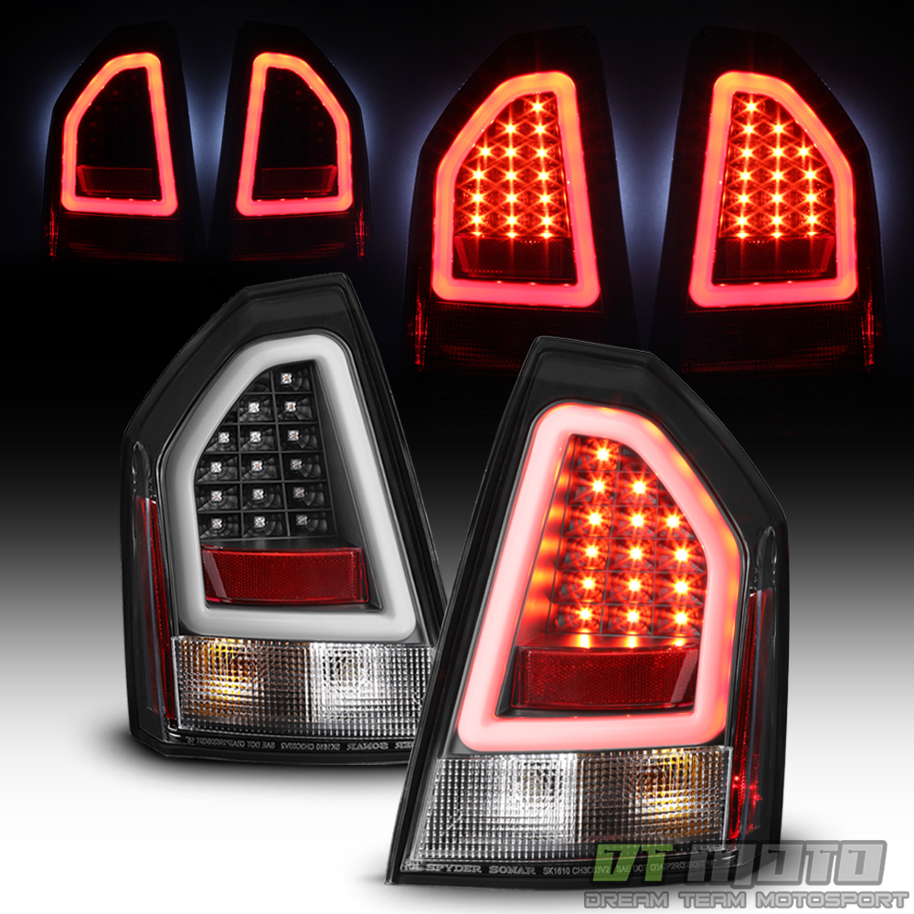 Black 2005-2007 Chrysler 300C SRT Lumileds LED Pyro Tube Tail