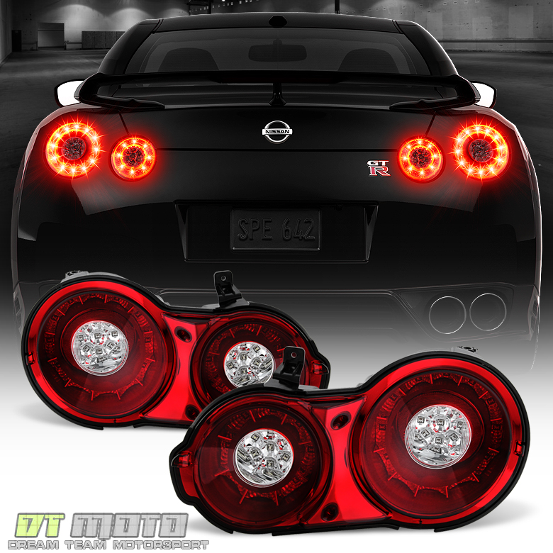For 2009-2017 GTR GT-R CBA-R35 GT1 Red LED Tail Lights Brake Lamps