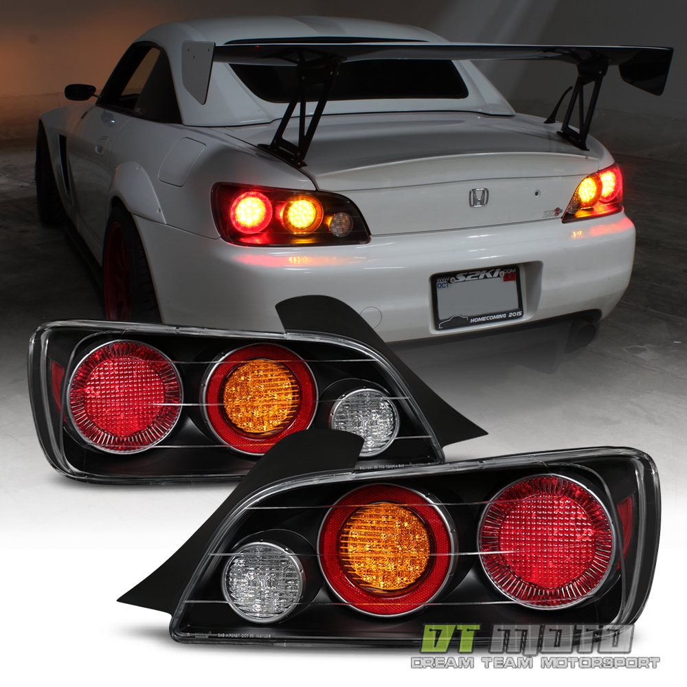 For Black 2004-2009 Honda S2000 AP2 FULL LED Tail Lights Lamps 04
