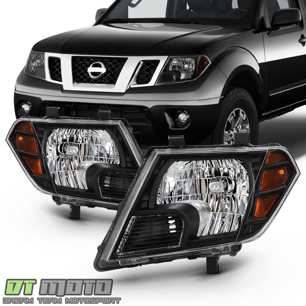 【新品送料込】米国日産 フロンティア、パスファインダー　ブラックヘッドライト For 2009-2020 Frontier Truck Black Headlights Headlamps
