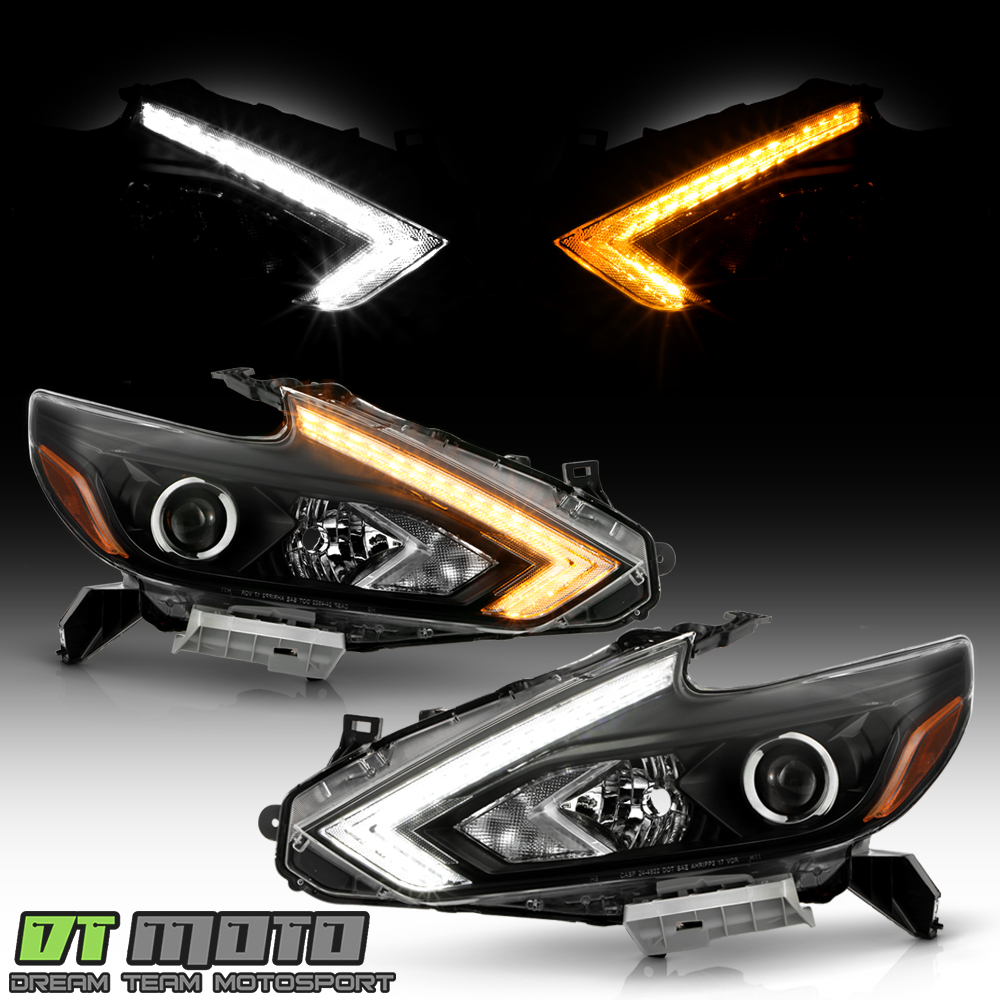 For 2016-2018 Nissan Altima Halogen w/LED DRL SwitchBack Signal